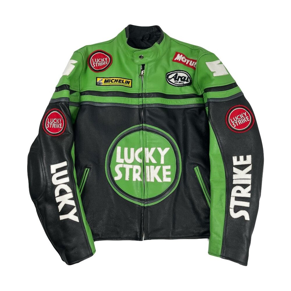 Lucky Strike Leather Moto Jacket L